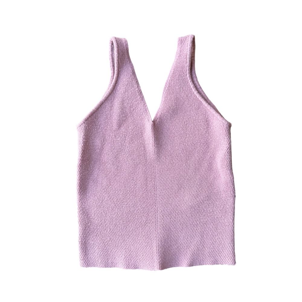 Abercrombie & Fitch Womens Pink Knit Tank Top Sleeveless Sweater Camisole Size L